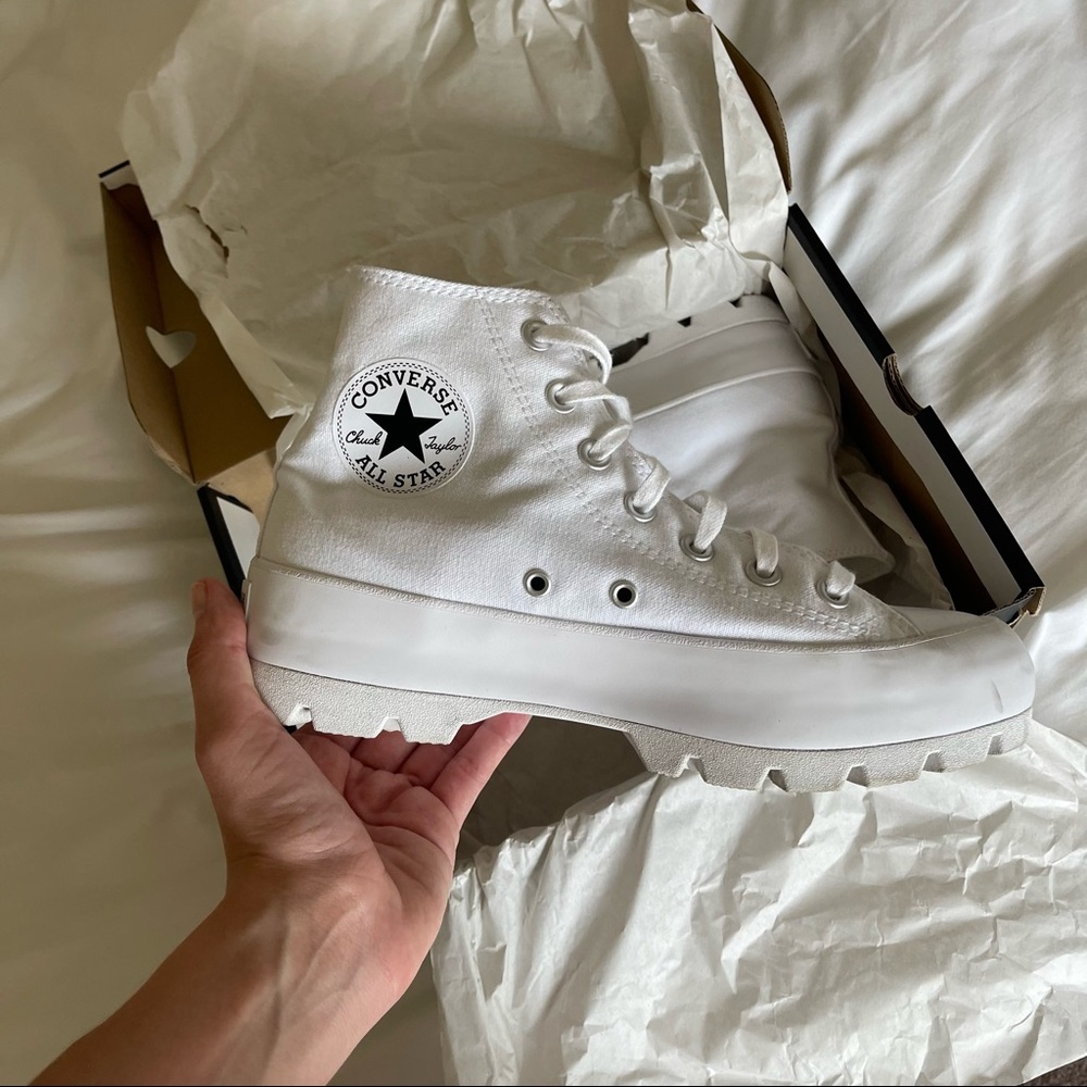 White Converse Lugged